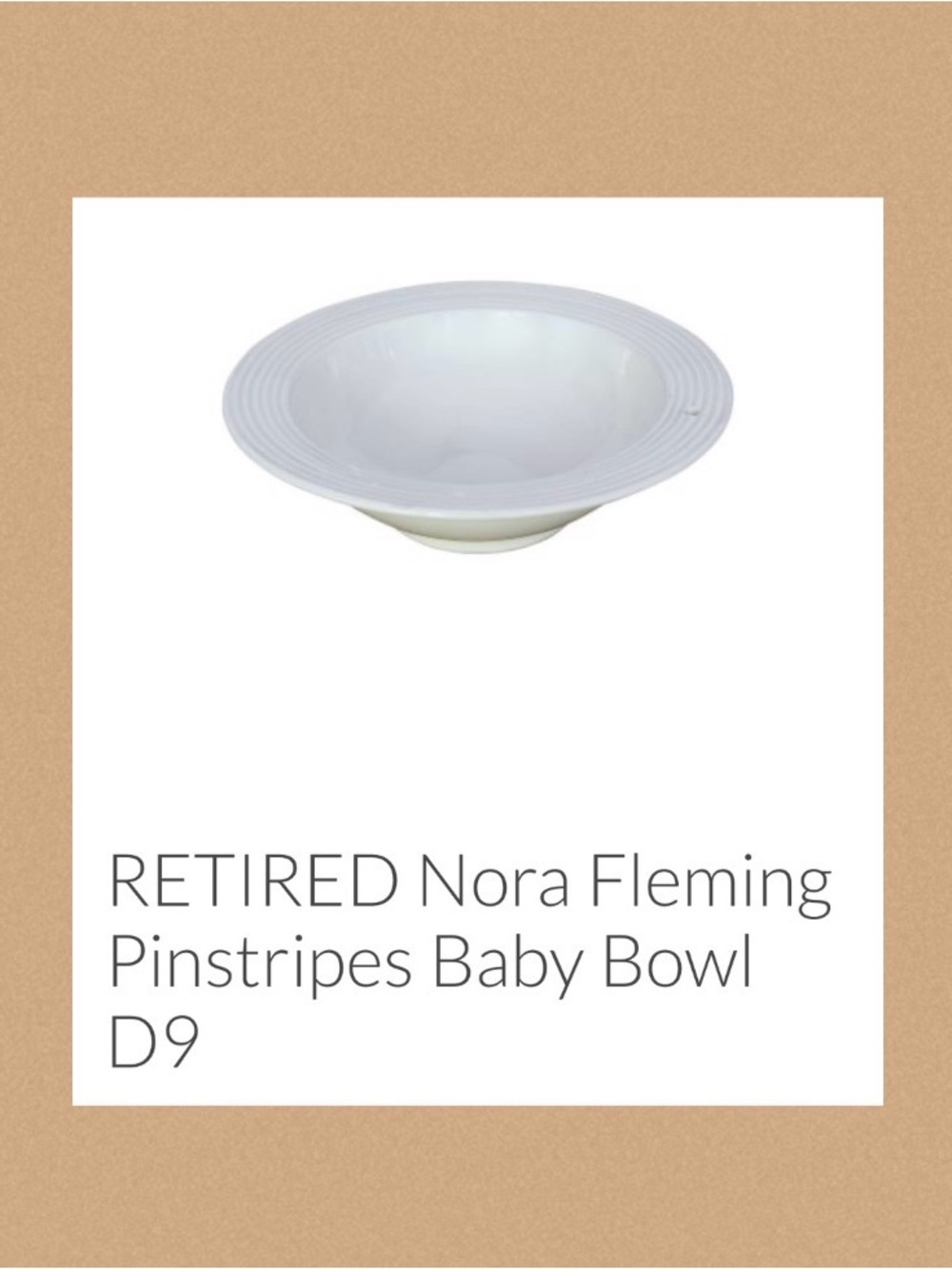 Nora Fleming Pinstripes Baby Bowl